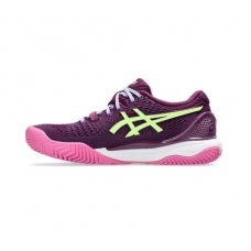 TÊNIS ASICS GEL RESOLUTION 9 PADEL - DEEP MAUVE/LIME GREEN